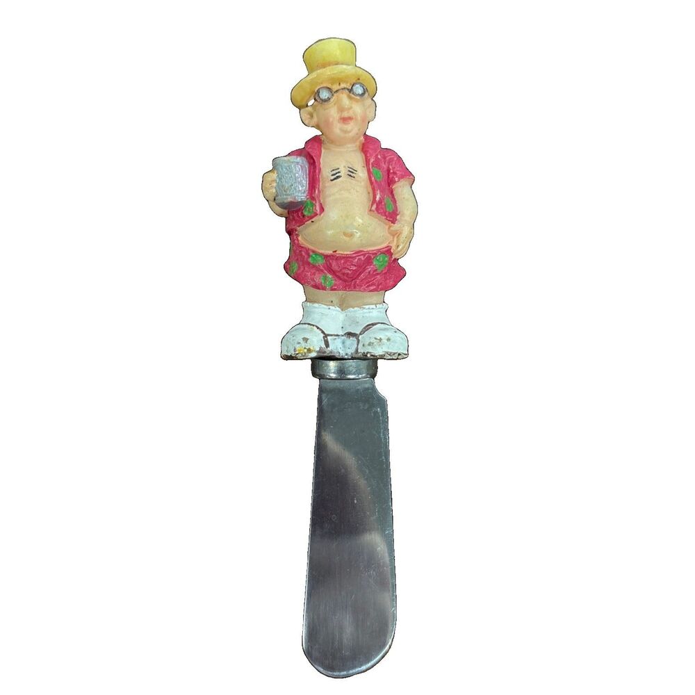 Boston Warehouse Resin Beach Vacation Man Cheese Condiment Dip Spreader